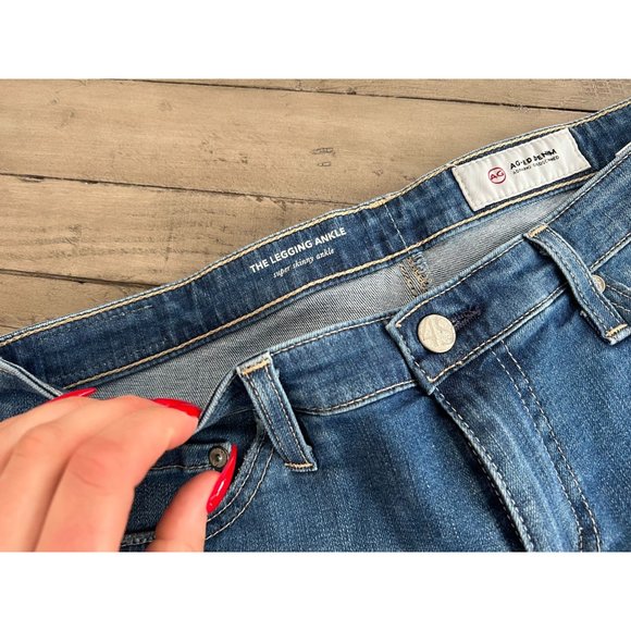 AG Adriano Goldschmied The Legging Ankle Jean in 18 Years Destroyed Size 28 - Picture 4 of 6